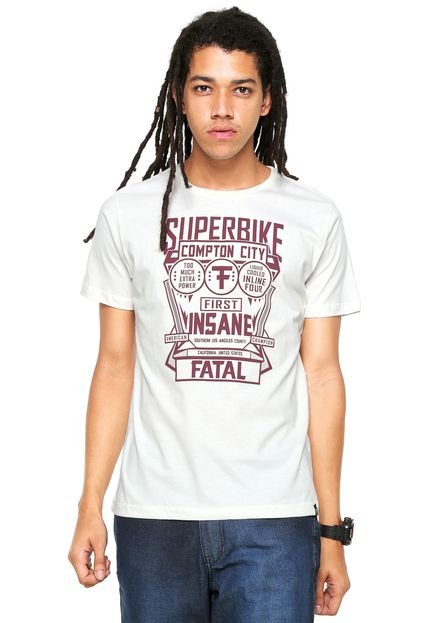 Camiseta Fatal Surf Estampada Bege - Marca Fatal Surf