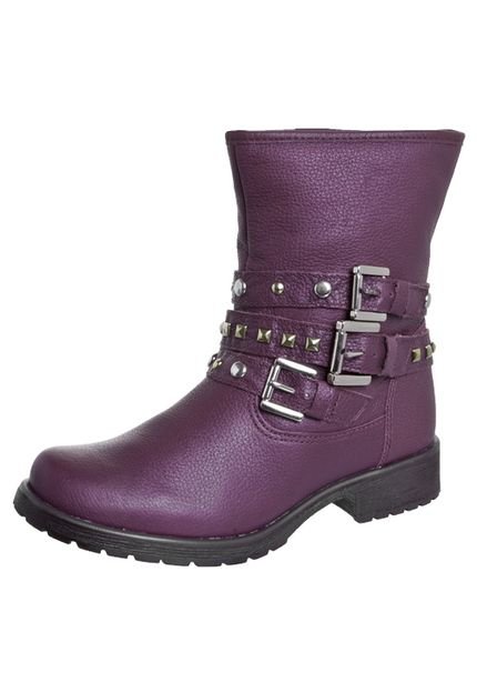 Bota Dakota Biker 3 Fivelas e Tachas Vinho - Marca Dakota