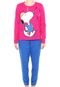 Pijama Bela Notte Snoopy Rosa/Azul - Marca Bela Notte