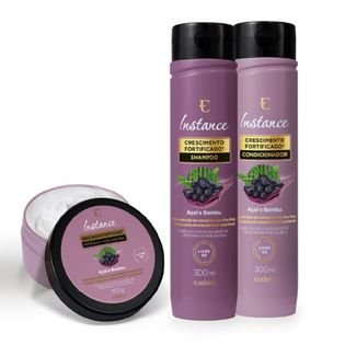 Kit Eudora Instance Açaí e Bambu: Shampoo 200g   Máscara 200g   Condicionador 300ml