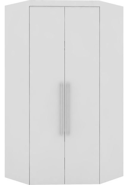 Guarda-Roupa Canto Closet Virtual 2 Portas S/Espelho Com Gavetas Branco Robel - Marca Robel Móveis