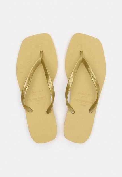 Chinelo Tropical Brasil Quadradinha Perolado Dourado - Marca Tropical Brasil