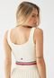 Regata Cropped Tricot Fila Ajustada Knit Stripe Off-White - Marca Fila