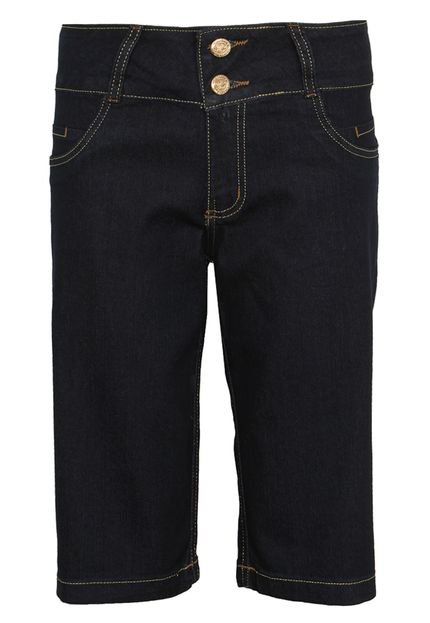Bermuda Jeans Biotipo Reta Cintura Alta Azul-Marinho - Marca Biotipo