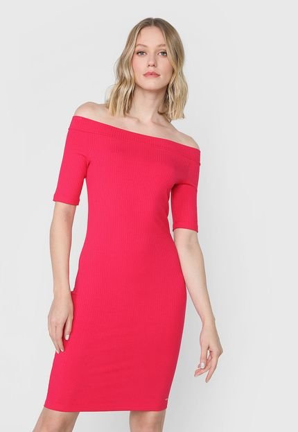 Vestido Colcci Curto Ombro a Ombro Pink - Marca Colcci