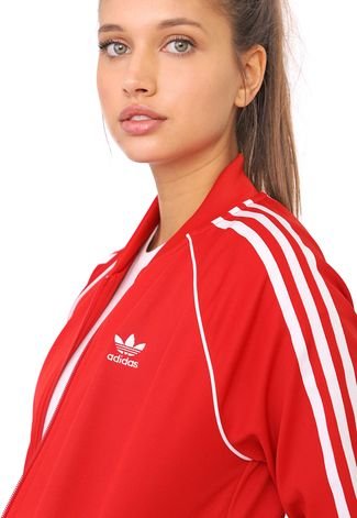 Jaqueta Adidas Sst Tt Vermelha Mulher - Cross Sports