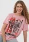 Camiseta Colcci Rock Style Rosa - Marca Colcci
