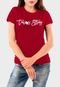 Camiseta Feminina Vinho Texas Algodão Premium Benellys - Marca Benellys
