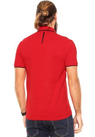 Camisa Polo Calvin Klein Jeans Reta Vermelha