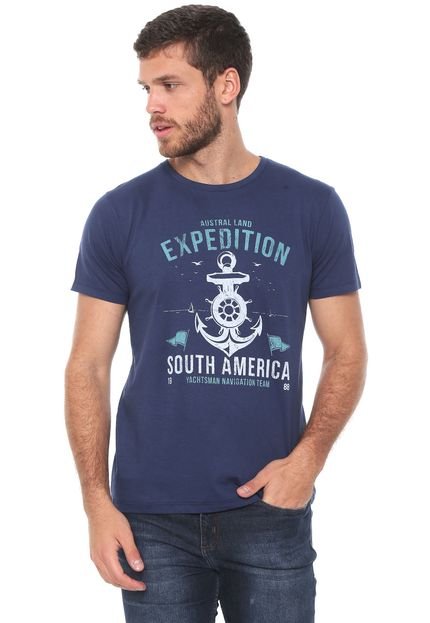 Camiseta Yachtsman Estampada Azul-marinho - Marca Yachtsman