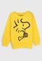 Blusa de Moletom Tricae por Snoopy Infantil Woodstock Tal Mãe Tal Filha Amarela - Marca Tricae por Snoopy