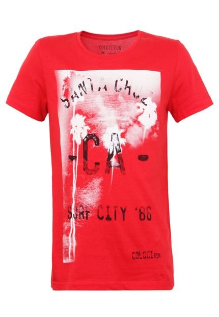 Camiseta Colcci Fun Surf Vermelha - Marca Colcci Fun