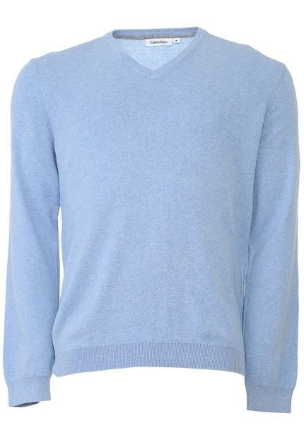 Suéter Calvin Klein Tricot Liso Azul - Marca Calvin Klein