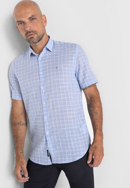 Camisa Aramis Slim Xadrez Azul - Marca Aramis