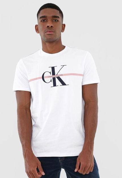 Camiseta Calvin Klein Jeans Logo Branca - Marca Calvin Klein Jeans