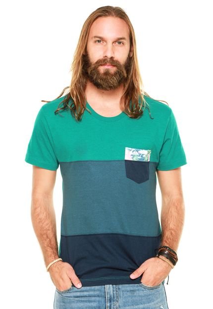 Camiseta Quiksilver Wash Verde/Azul - Marca Quiksilver