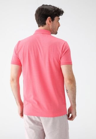 Camisa Polo Aramis Reta Gola Canelada Rosa