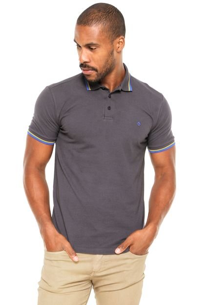 Camisa Polo Forum Bordado Cinza - Marca Forum