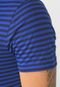 Camiseta Polo Ralph Lauren Listrada Azul/Azul-Marinho - Marca Polo Ralph Lauren