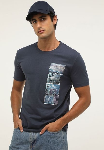 Camiseta Calvin Klein Summer Landscape Azul-Marinho - Marca Calvin Klein