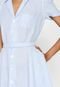 Vestido Lauren Ralph Lauren Midi Listrado Azul - Marca Lauren Ralph Lauren