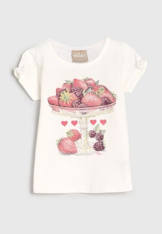 Blusa Milon Infantil Frutas Off-White