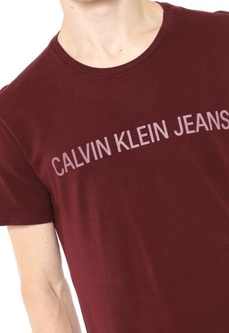 Camiseta Calvin Klein Jeans Classic Vinho