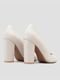 Scarpin CBK Salto Alto Grosso Couro Nude  Bege - Marca CHIBINSKI