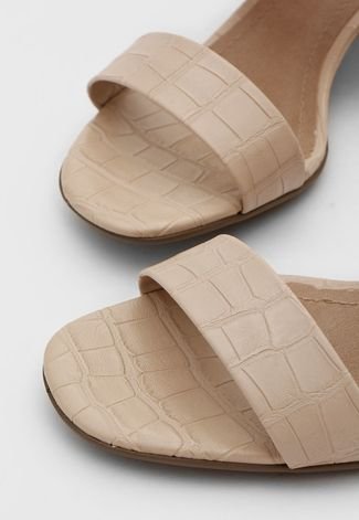 Tamanco Dafiti Shoes Tiras Bege - Compre Agora
