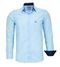 Camisa Social Amil Comfort Close Algodão Com bolso M/Longa Lançamento Luxo Azul bebê - Marca Amil