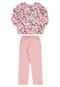 Pijama Longo Menina Infantil Quimby Rosa - Marca Quimby