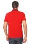 Camisa Polo Lacoste Reta Frisos Vermelha/Azul-marinho - Marca Lacoste