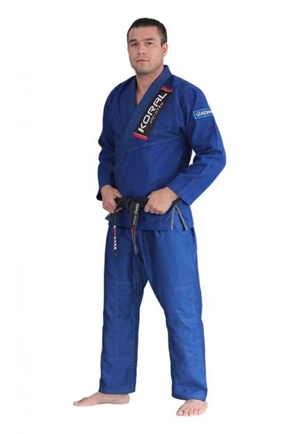 Menor preço em Kimono Jiu Jitsu Koral Classic Slim Fit Azul
