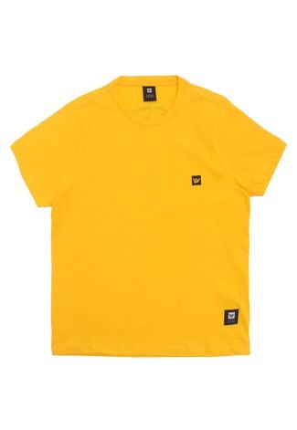 Camiseta Hang Loose Manga Curta Menino Amarela