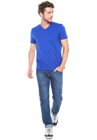 Calça Jeans Tommy Hilfiger Slim Fit Bolsos Azul
