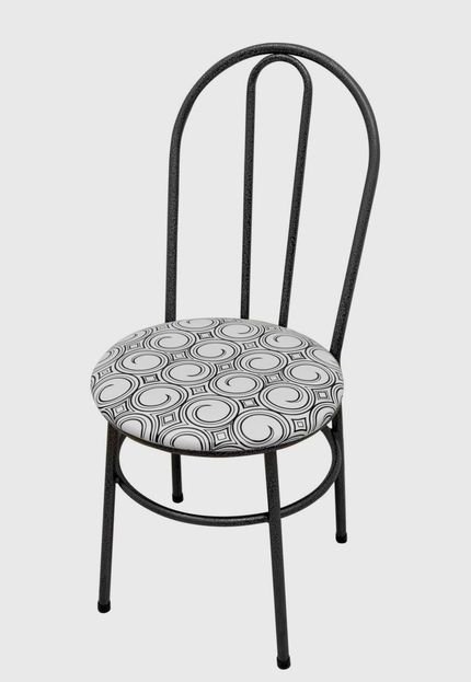 Cadeira Milla Craqueado/Tick espiral AçoMix Cinza - Marca Açomix