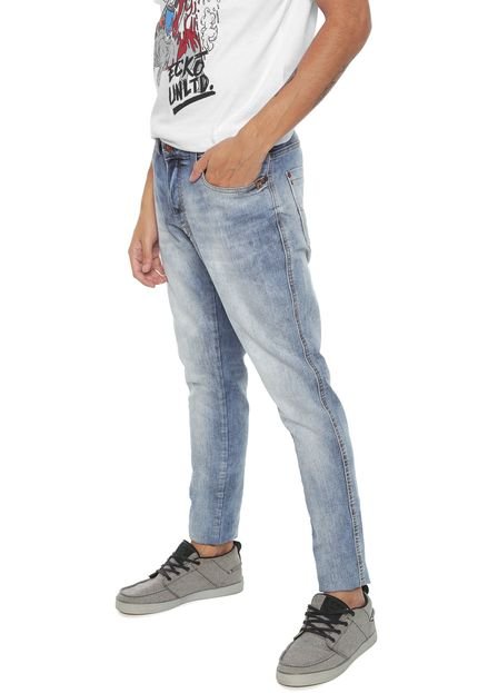 Calça Jeans Ecko Skinny Estonada Azul - Marca Ecko Unltd