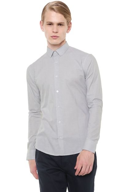 Camisa Calvin Klein Slim Lisa Cinza - Marca Calvin Klein