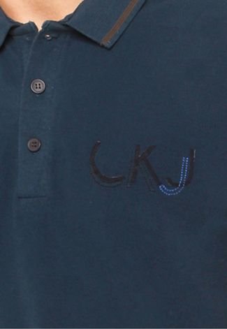 Camisa Polo Calvin Klein Jeans Contraste Azul-Marinho