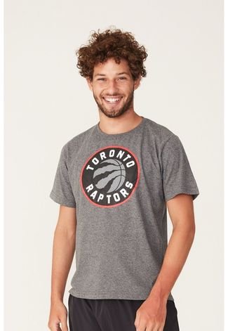 Camiseta NBA Estampada Toronto Raptors Cinza