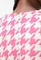 Vestido Lança Perfume Curto Decote Quadrado Rosa - Marca Lança Perfume
