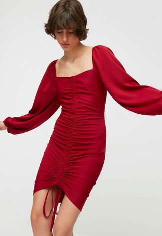 Vestido Trendyol Collection Curto Xadrez Vichy Vermelho - Compre Agora