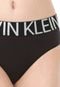 Calcinha Calvin Klein Underwear Tanga Statement Preta - Marca Calvin Klein Underwear