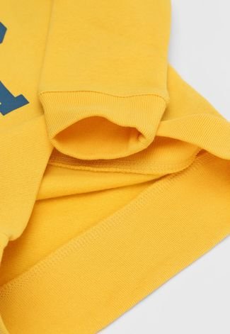 Blusa de Moletom GAP Infantil Logo Amarela