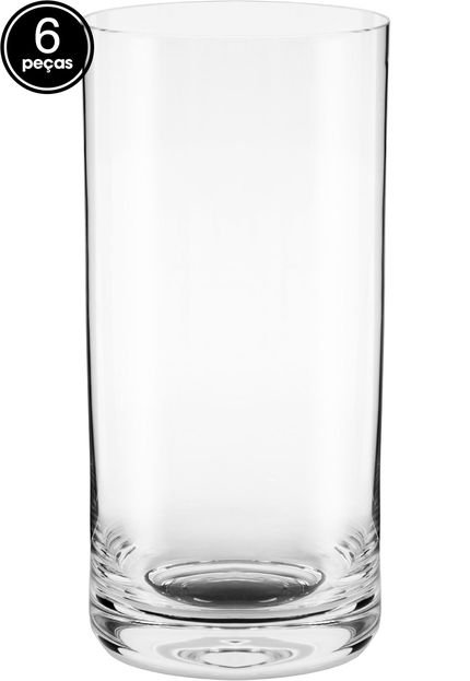 Conjunto 6pçs Copos Crystal Long Drink 450ml Branco - Marca Crystal