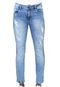 Calça Jeans Indigo Jeans Skinny Destroyed Aplicações Azul - Marca Indigo Jeans