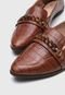 Mocassim Couro Dumond Croco Caramelo - Marca Dumond