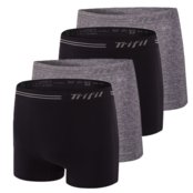 Kit 4 Cuecas Boxer Masculino Trifil Sem Costura Microfibra Preto Cinza - Marca Trifil