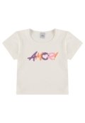 Conjunto Infantil Cropped Amor Roxo - Marca VIDA COSTEIRA