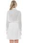 Vestido Chemise Ana Hickmann Curto Textura Off-White - Marca Ana Hickmann